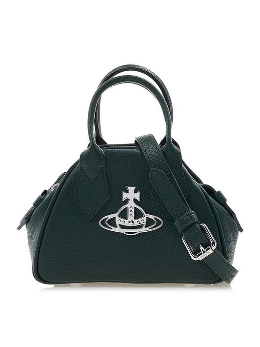 Logo Mini Yasmin Tote Bag Dark Green - VIVIENNE WESTWOOD - BALAAN 1