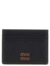 Business Card Holder 5MC0762CSBF0B7K Black - MIU MIU - BALAAN 1