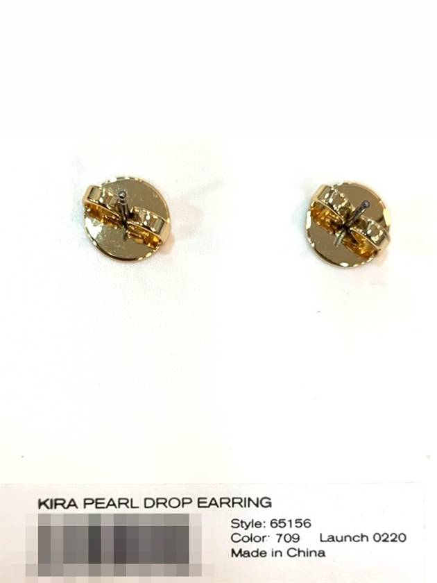 Kira Pearl Drop Earrings Gold - TORY BURCH - BALAAN 9