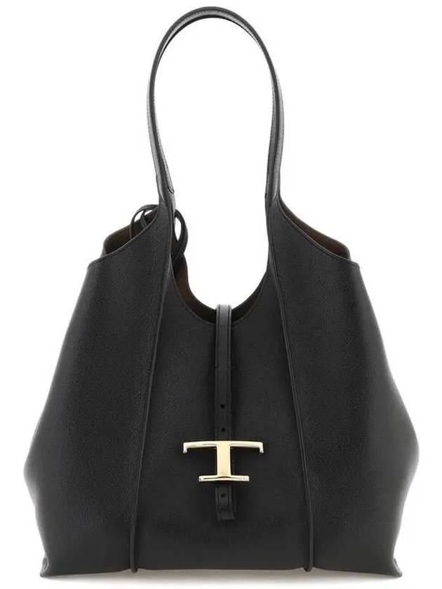 Timeless Leather Shopper Shoulder Bag Black - TOD'S - BALAAN 2