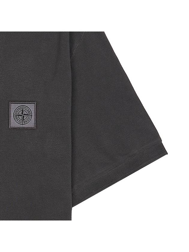 Wappen Cotton Short Sleeve Polo Shirt Charcoal - STONE ISLAND - BALAAN 8