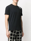 Shoulder Logo Round Short Sleeve T-Shirt Black - STONE ISLAND - BALAAN 4