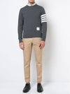 4 Bar Loopback Jersey Sweatshirt Dark Grey - THOM BROWNE - BALAAN 3