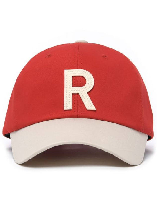 R Patch Ball Cap Ivory Red - ROLLING STUDIOS - BALAAN 1