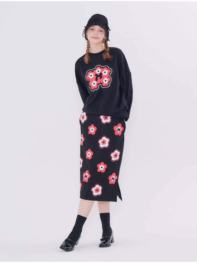 Flower H Line Skirt Black - METAPHER - BALAAN 3