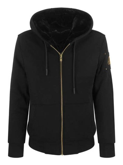 Men's Linden Bunny Gold Metal Hooded Jacket Black - MOOSE KNUCKLES - BALAAN 2