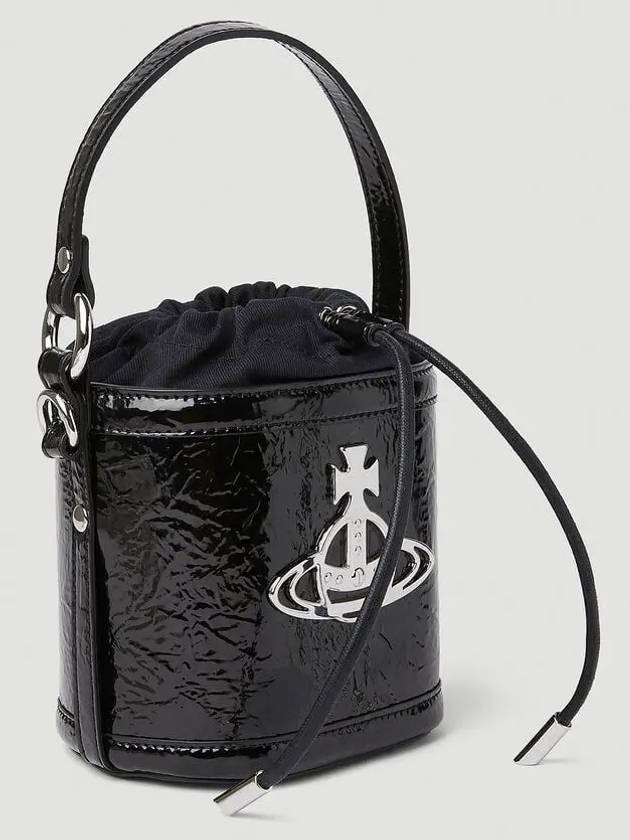 Women's Daisy Drawstring Bucket Bag Black - VIVIENNE WESTWOOD - BALAAN 4