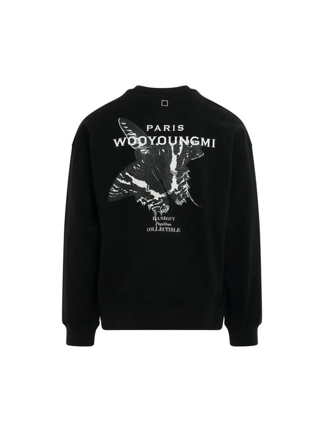 Butterfly Back Logo Sweatshirt Black Men's Sweatshirt W231TS26721B - WOOYOUNGMI - BALAAN.