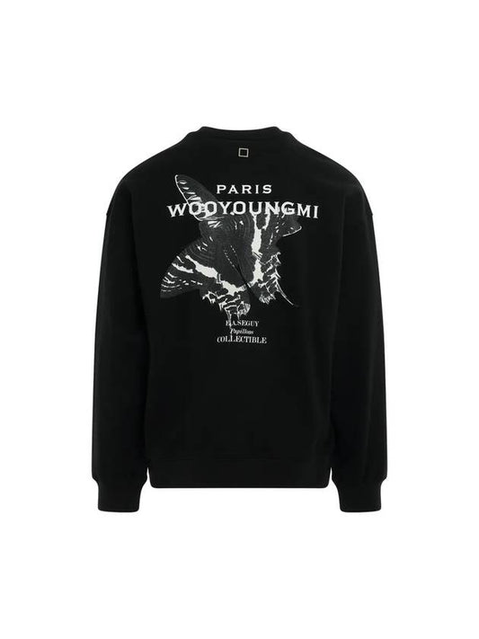 Butterfly Back Logo Sweatshirt Black Men's Sweatshirt W231TS26721B - WOOYOUNGMI - BALAAN.