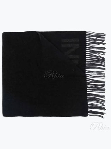 Scarf Muffler A3905 Fringed Wool - GANNI - BALAAN 1