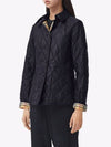 Women's Diamond Quilted Thermoregulated Check Jacket Midnight - BURBERRY - BALAAN 6