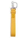 Monogram Motif Grainy Leather Keyring Marigold - BURBERRY - BALAAN 4