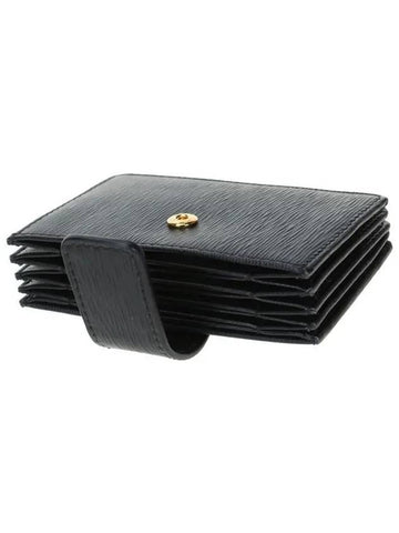 Gold Hardware Leather Card Wallet Black - PRADA - BALAAN 7