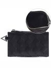 Intrecciato Leather Key Pouch Card Wallet Black - BOTTEGA VENETA - BALAAN 2