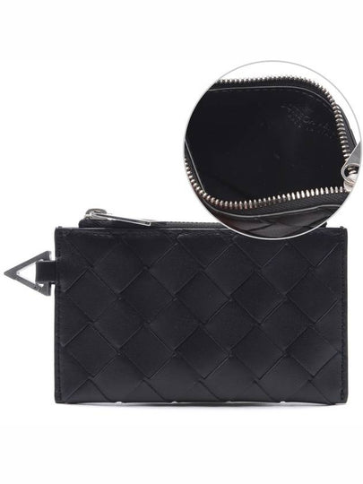 Intrecciato Leather Card Wallet Black - BOTTEGA VENETA - BALAAN 2