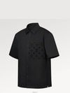 1AFR04 Flocked Short Sleeved Cotton Shirt - LOUIS VUITTON - BALAAN 2