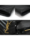 372264 Black Grande Poudre Textured Matelasse Large Monogram Gold Flap Long Wallet - SAINT LAURENT - BALAAN 6