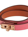 Mini Kelly Double Tour Bracelet Swift Rose Gold - HERMES - BALAAN 4