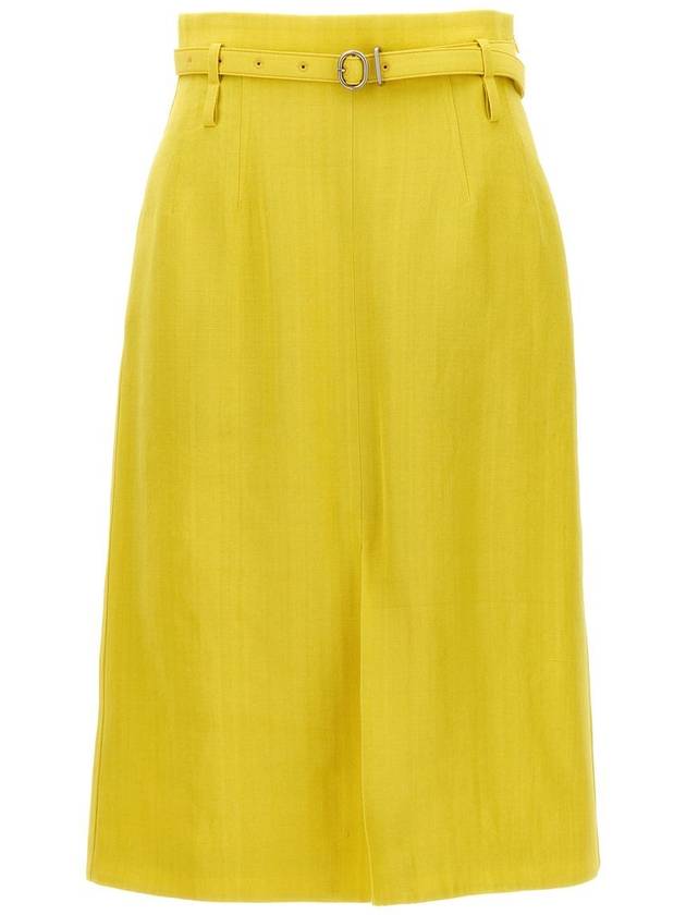 Long Skirt J02MA0177J65005341 Green - JIL SANDER - BALAAN 2