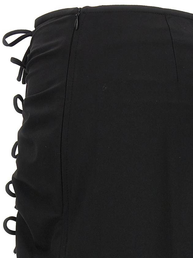 Drapey Midi H-Line Skirt Black - GANNI - BALAAN 5