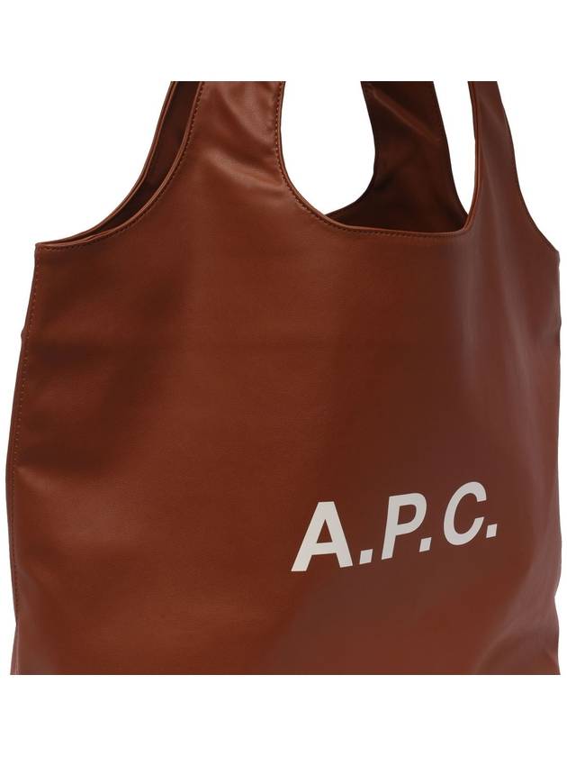 Ninon Logo Print Tote Bag Nut Brown - A.P.C. - BALAAN 5