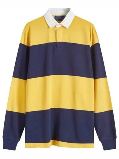 Regular Fit Long Sleeve Polo Shirt Yellow Black - POLO RALPH LAUREN - BALAAN 2