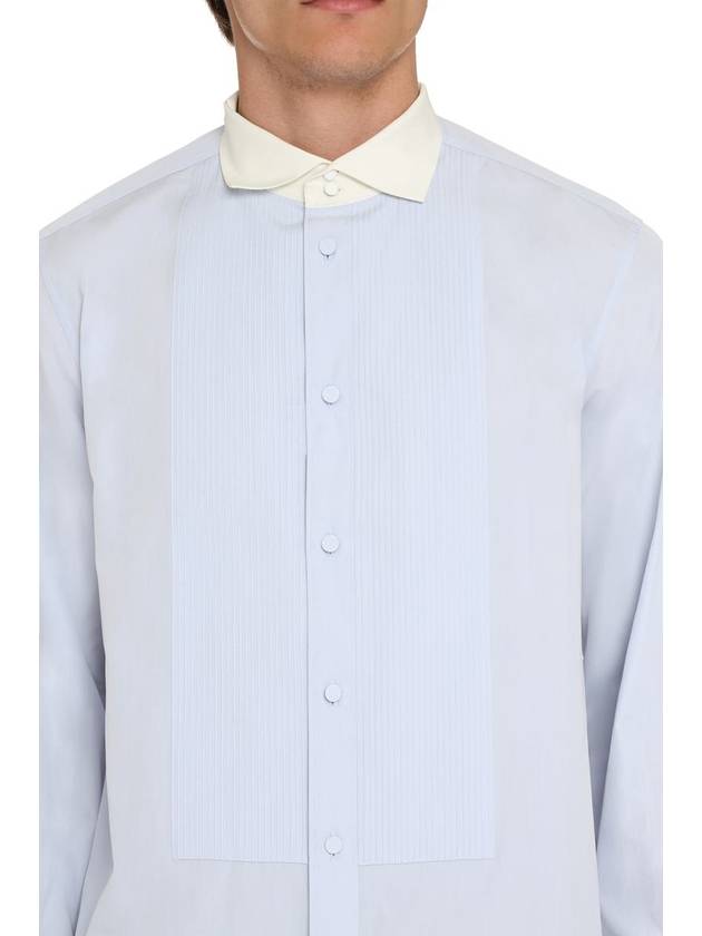 Cotton Poplin Boxy Long Sleeve Shirt Blue - GUCCI - BALAAN 6