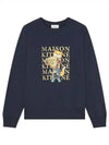 Fox Champion Print Sweatshirt Navy - MAISON KITSUNE - BALAAN 2