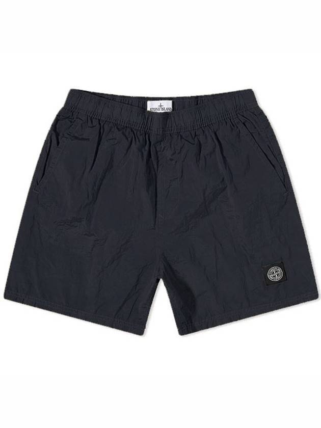 Men's Logo Patch Nylon Swim Shorts Charcoal - STONE ISLAND - BALAAN 1