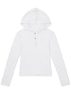 Hooded Long Sleeve T Shirt WHITE - WEST GRAND BOULEVARD - BALAAN 1