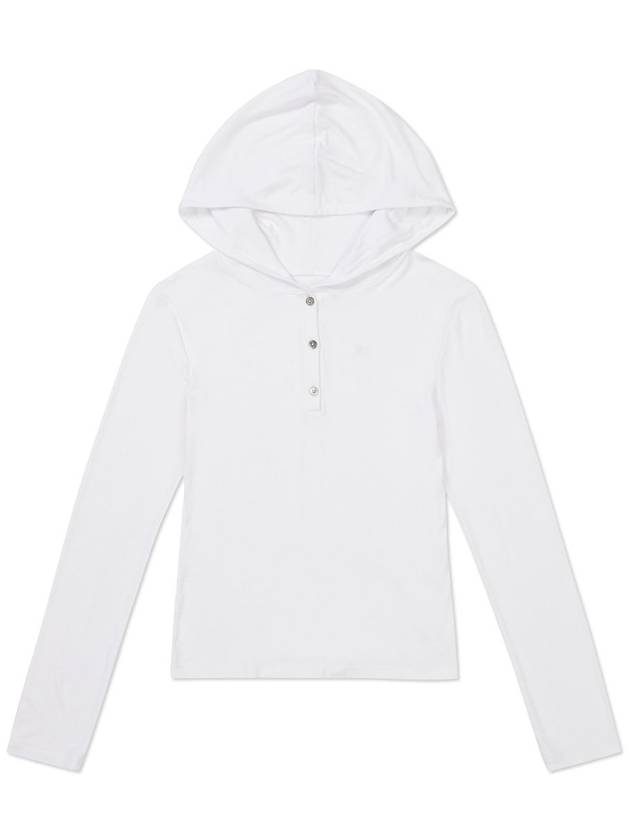 Hooded Long Sleeve T Shirt WHITE - WEST GRAND BOULEVARD - BALAAN 1