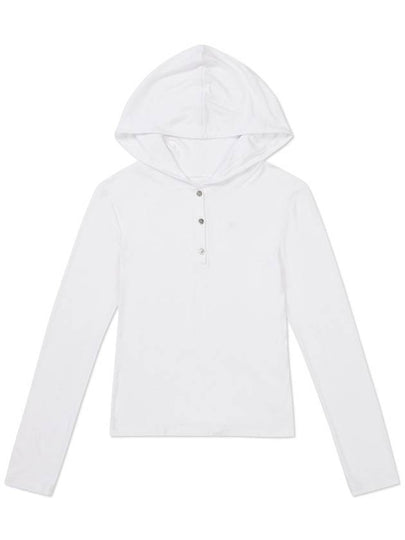 Hooded Long Sleeve T Shirt WHITE - WEST GRAND BOULEVARD - BALAAN 2