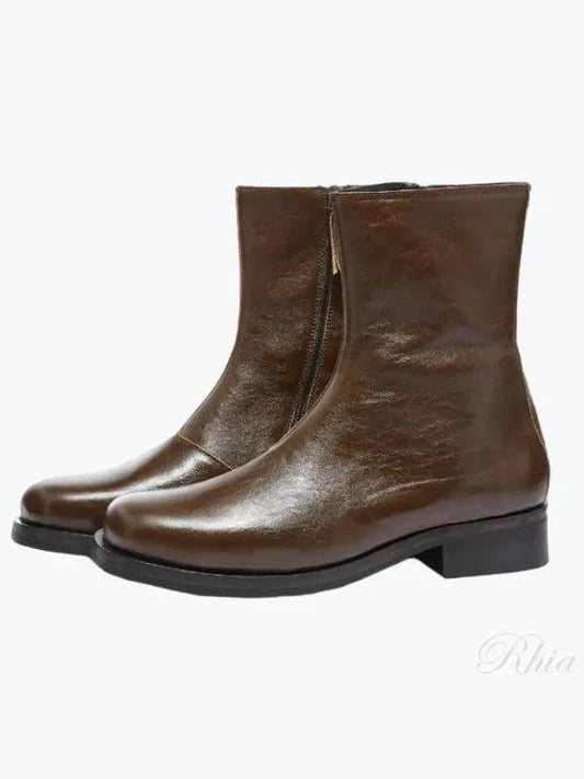 Camion Leather Ankle Boots Brown - OUR LEGACY - BALAAN 2