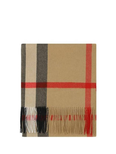 Wide Classic Check Cashmere Scarf Archive Beige - BURBERRY - BALAAN 1