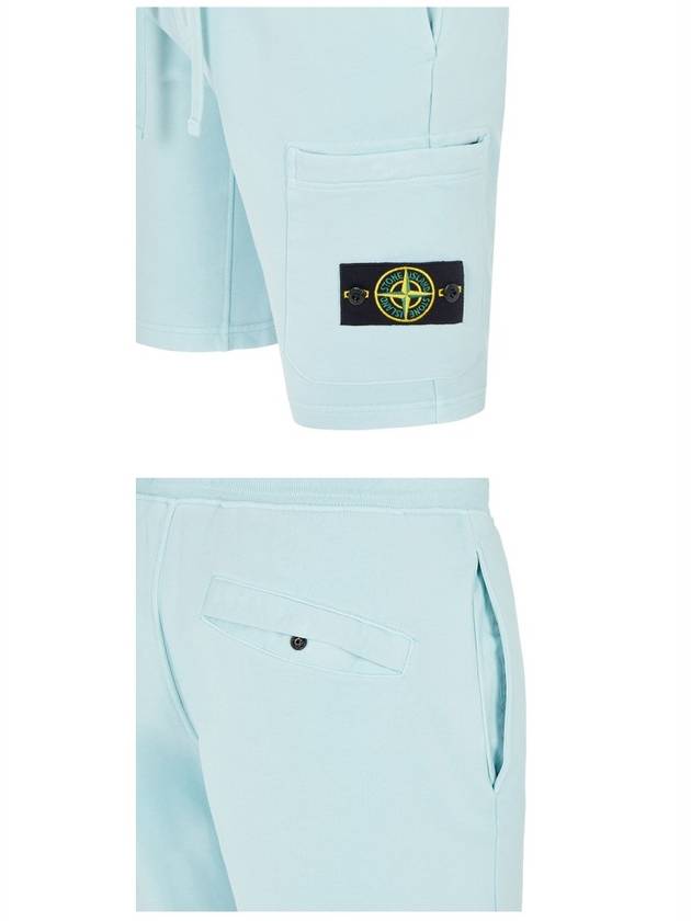 Men's Wappen Patch Bermuda Shorts Blue - STONE ISLAND - BALAAN 6