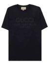 Embroidered Logo City Short Sleeve T-Shirt Black - GUCCI - BALAAN 2