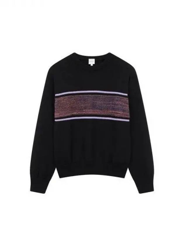 Striped point crewneck sweater black 271357 - PAUL SMITH - BALAAN 1