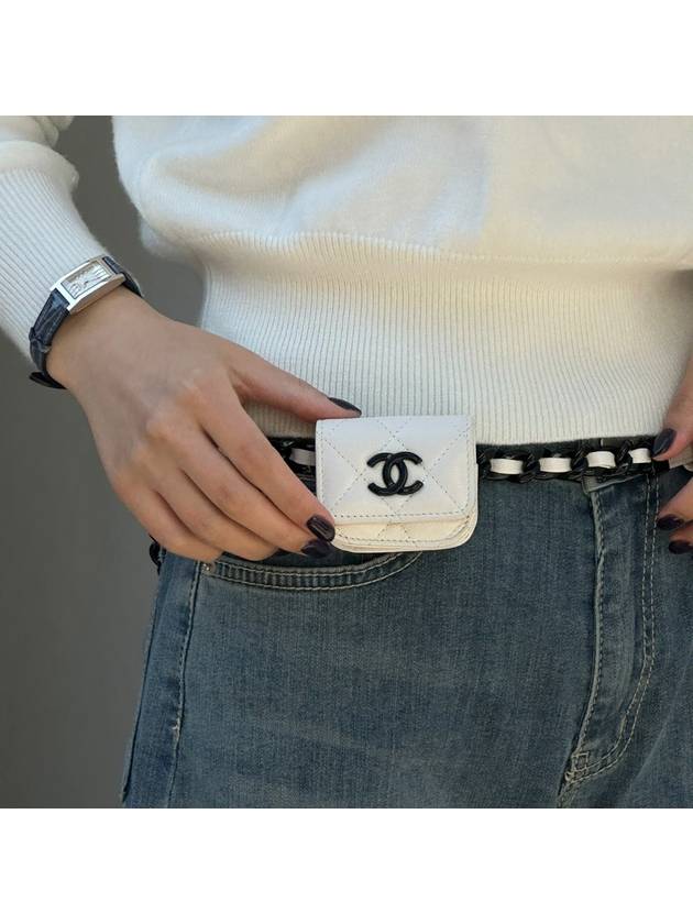 30s white iPod case belt bag 3VCHB24165 - CHANEL - BALAAN 4