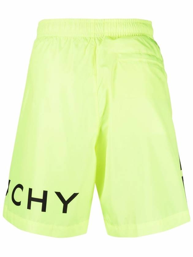 4G Logo Swim Shorts Green Neon - GIVENCHY - BALAAN 4