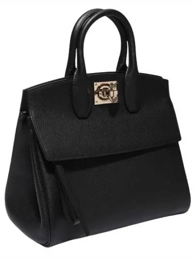 Studio Small Tote Bag Black - SALVATORE FERRAGAMO - BALAAN 2