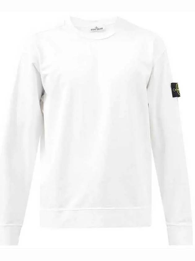 Waffen Patch Garment Dyed Heavy Cotton Sweatshirt White - STONE ISLAND - BALAAN 2