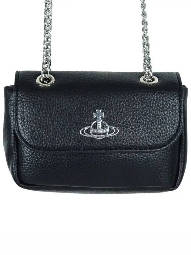 ORB Chain Small Shoulder Bag Black - VIVIENNE WESTWOOD - BALAAN 2