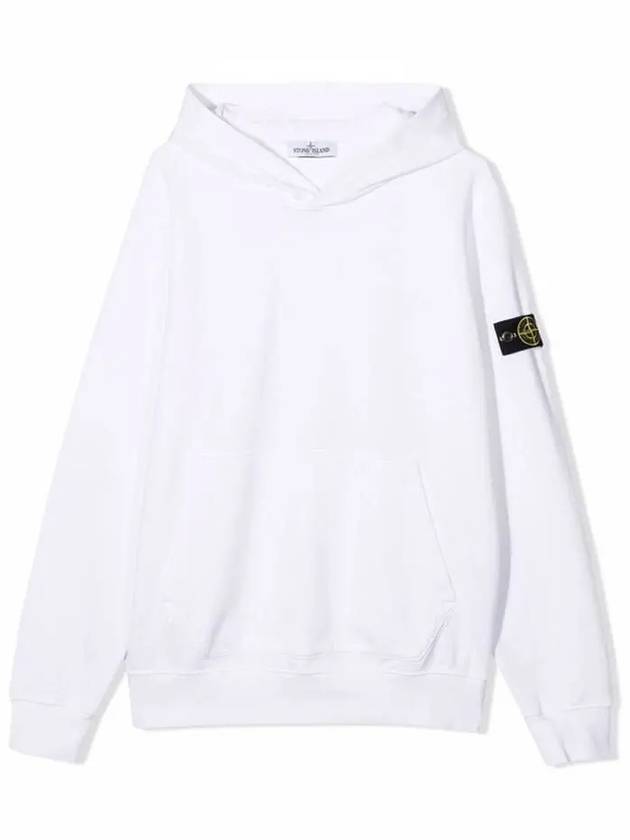 Stone Kids Waffen Patch Hood Sweatshirt White 761661640 V0001 14A - STONE ISLAND - BALAAN 2