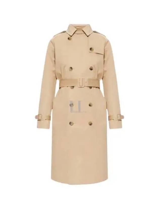 Greta Double Breasted Cotton Trench Coat Beige - A.P.C. - BALAAN 2