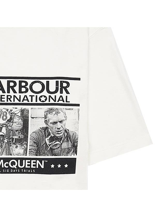 Logo Print Cotton Short Sleeve T-Shirt White - BARBOUR - BALAAN 6