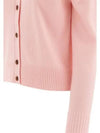 Embroidery Bold Fox Head Cardigan Light Pink - MAISON KITSUNE - BALAAN 5