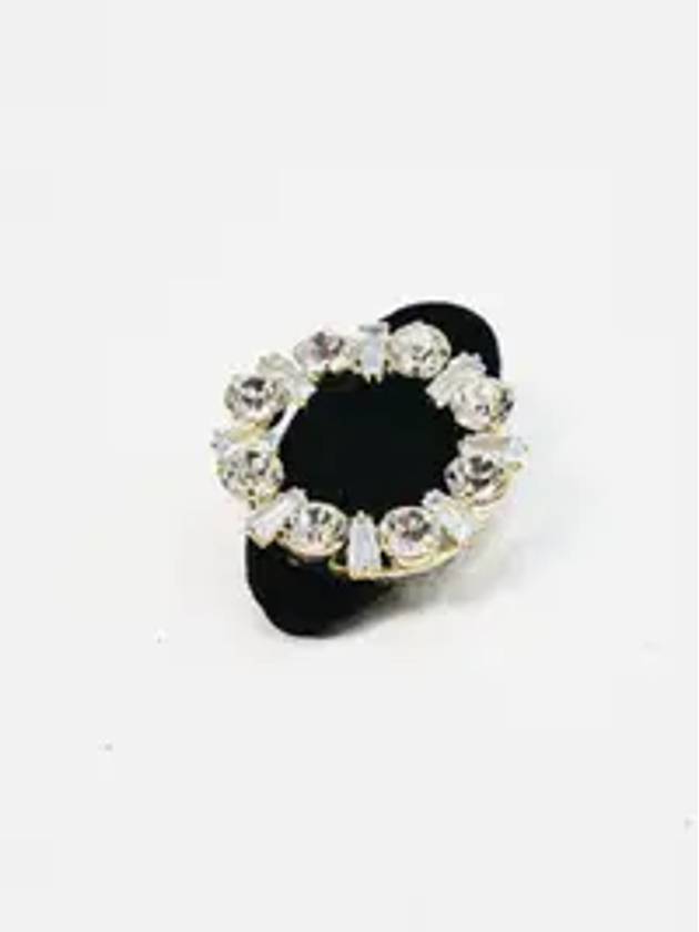 Circle Cubic Velvet Claw Hair Clip Black - SORRY TOO MUCH LOVE - BALAAN 1