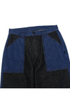 Color Block Denim Wide Pants Black - OGARP - BALAAN 4