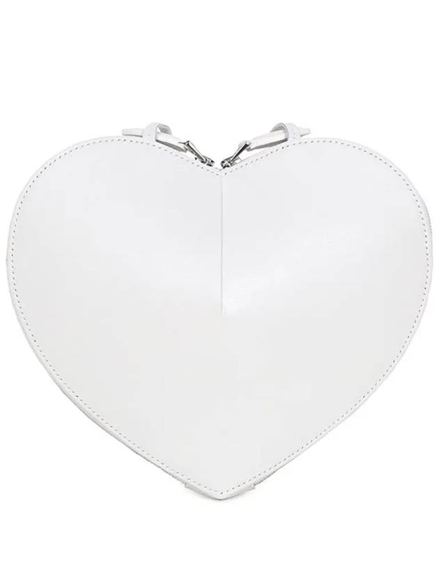 Le Coeur Heart Calfskin Shoulder Bag White - ALAIA - BALAAN 3