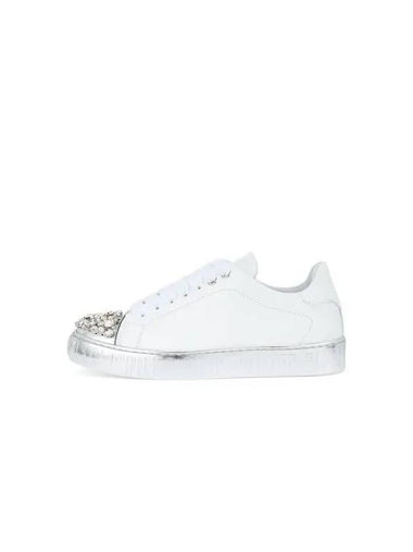 Women s Crystal Toe Cap Low Top Sneakers White - PHILIPP PLEIN - BALAAN 1